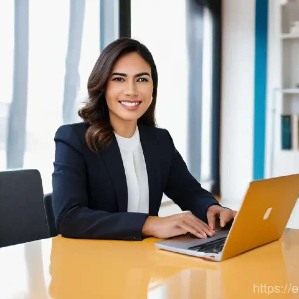 법무사 경력직 이직 준비 과정 - **Prompt:** "A determined and intelligent Hispanic legal professional in her late 30s, wearing smart...